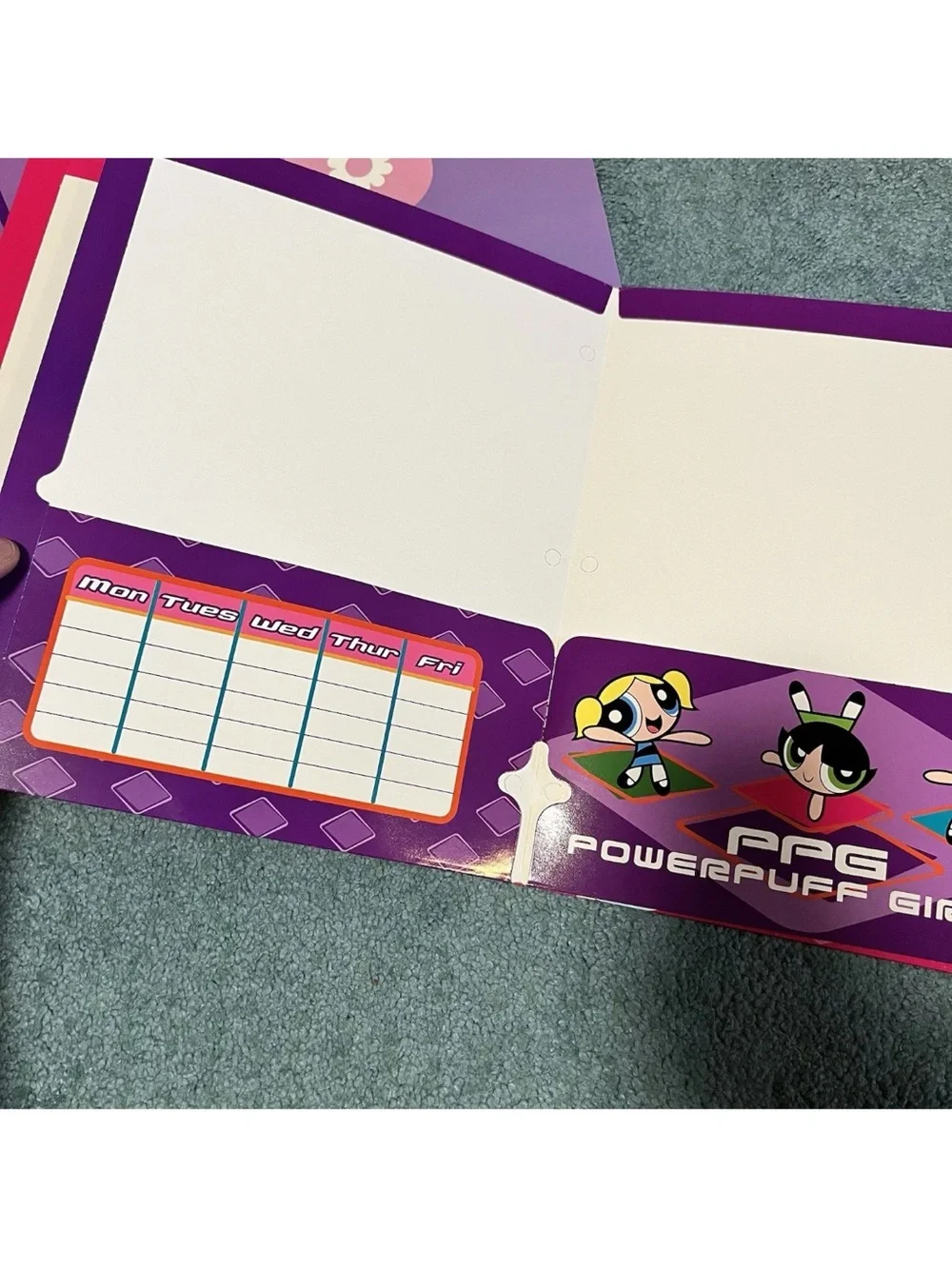 Vintage 2003 Y2K Powerpuff Girls Bundle Of 4 School Paper Folders